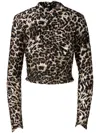 Jbq Cheetah Lyra Mock-neck Top In Neutrals