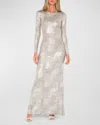 Jbq Christie Maxi Dress In Washed Metallic