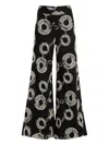 Jbq Circle-embroidered Trousers In Black