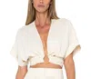 Jbq Clara Top In Vanilla In White