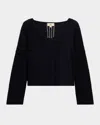 Jbq Clement Cropped Pullover In Black