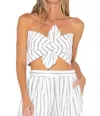 Jbq Clementine Top In Black White-stripe In Multi