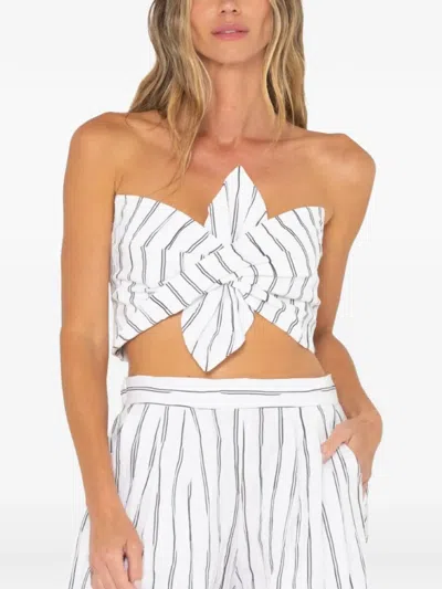 Jbq Clementine Twisted-front Top In Weiss