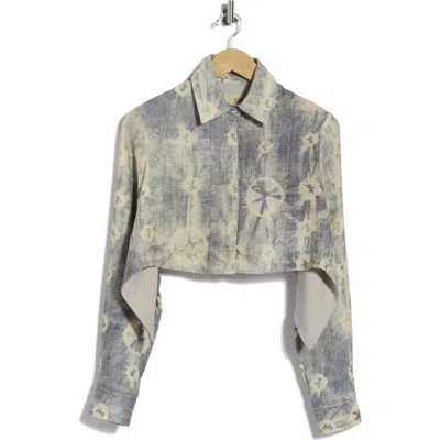 Jbq Cova Long Sleeve Crop Top In Blue