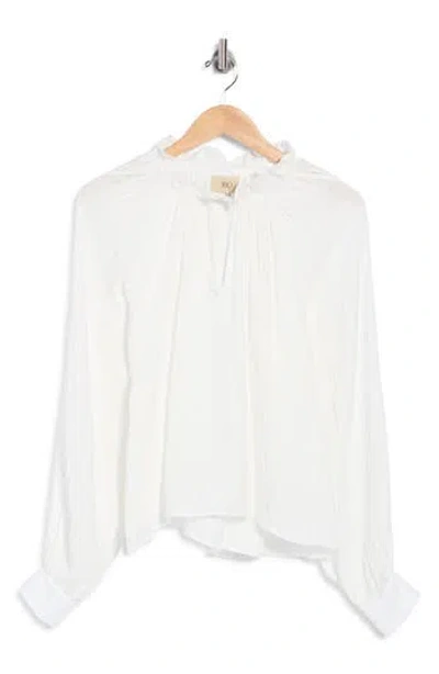 Jbq Dara Cotton Long Sleeve Top In White