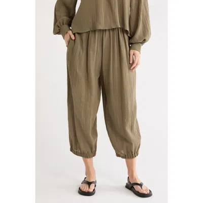 Jbq Dara Lounger Cotton Pants In Green