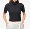 Jbq Demi Turtleneck Top In Black In Black