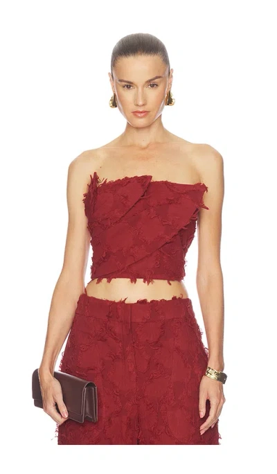 Jbq Elysia Top In Burgundy