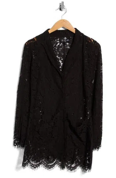 Jbq Emerson Lace Blazer In Black