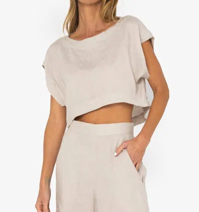 Jbq Finley Crop Top In Foil In Neutral