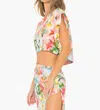Jbq Finley Crop Top In Multi Floral In Pink