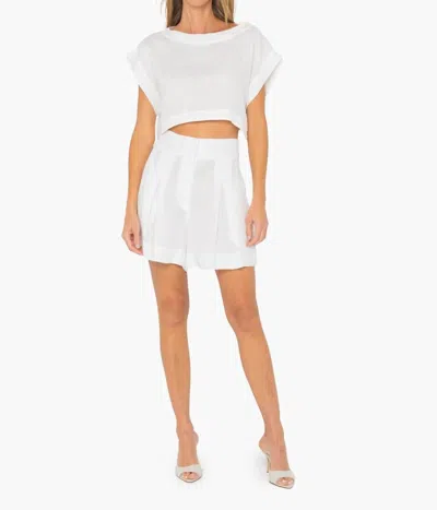Jbq Finley Top In Oyster In White