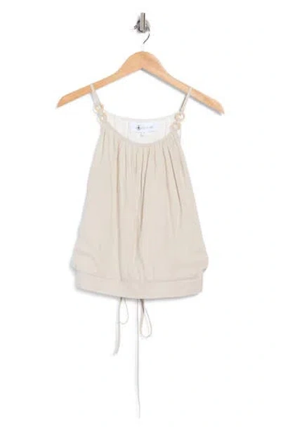 Jbq Franca Linen Top In Neutral