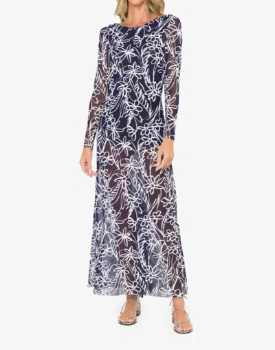 JBQ GAIA MAXI DRESS IN NAVY-WHITE FLORAL