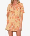 Jbq Ginger Dress In Orange Multi In Yellow