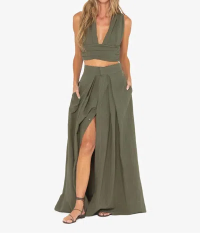 Jbq Greer Skirt In Olive In Green