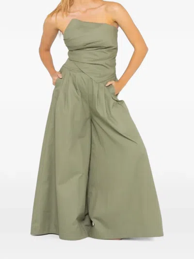 Jbq Harper Palazzo Pants In Green