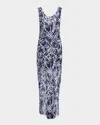 Jbq India Maxi Dress In Navywhite Floral