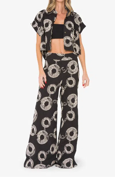 Jbq Islie Top In Black / Natural In Multi