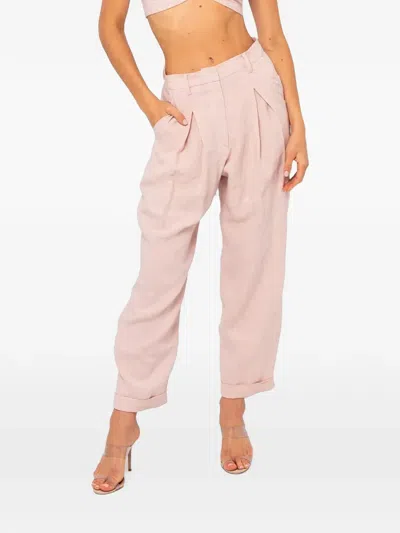 Jbq Kai Pleated Trousers In Pink
