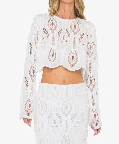 Jbq Karli Long Sleeve Top In Off White