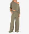 Jbq Avia One Shoulder Top In Forest In Green