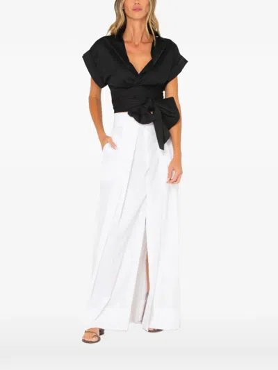 Jbq Kora Wrap-around Top In Black