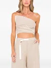 Jbq Leaf Strapless Top In Safari In Neutral