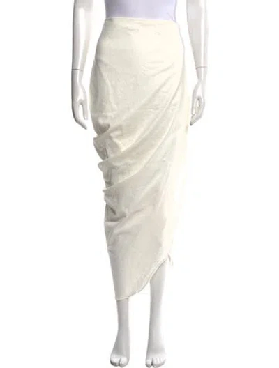 Pre-owned Jbq Linen Long Skirt W/ Tags In Neutrals/white