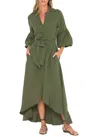 Jbq Lona Midi Dress In Olive In Green
