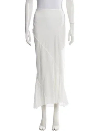 Pre-owned Jbq Long Skirt In White