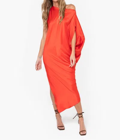 Jbq Mariah Midi Dress In Chilli Red