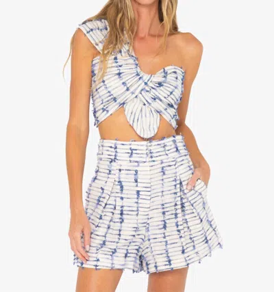 Jbq Marlow High Waist Short In Blue Oatmeal
