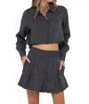 Jbq Marlow High Waist Short In Midnight Stripe In Black