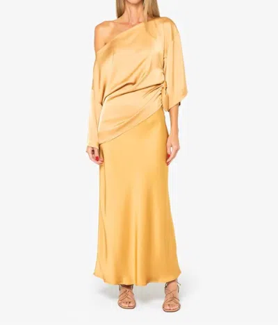 Jbq Meadow High Waist Maxi Skirt In Caramel In Multi