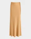 Jbq Meadow Satin Maxi Skirt In Gold