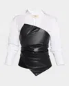 Jbq Millicent Layered Shirt In Black