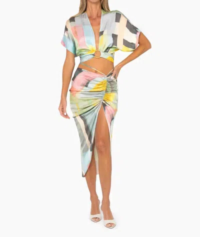 Jbq Minela Skirt In River Abstract In Multi