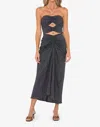 Jbq Montauk Midi Dress In Midnight Stripe In Multi