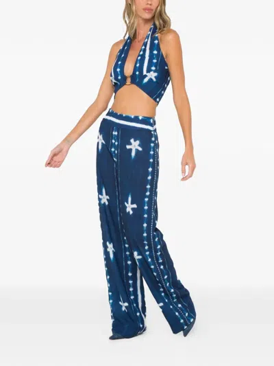 Jbq Nandy Halterneck Top In Blue