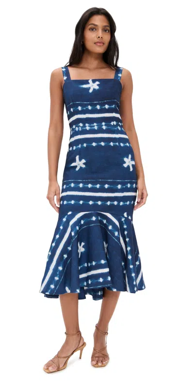 Jbq Natasha Dress Indigo Shibori