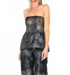Jbq Noa Strapless Top In Multi In Blue