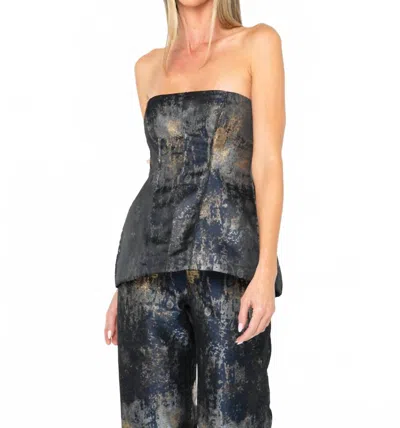 Jbq Noa Strapless Top In Multi In Blue