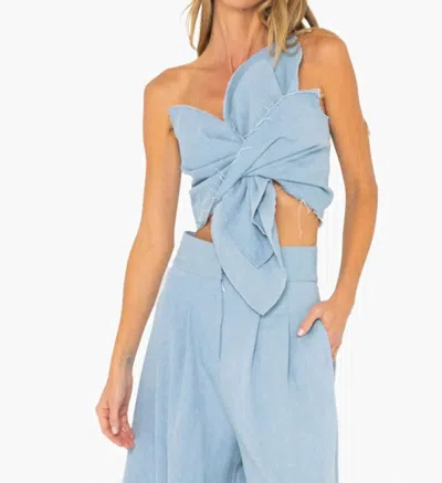 Jbq Orchid Top In Denim In Multi