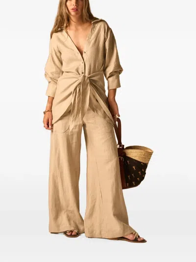 Jbq Oslo 2.0 Wide-leg Trousers In Neutral