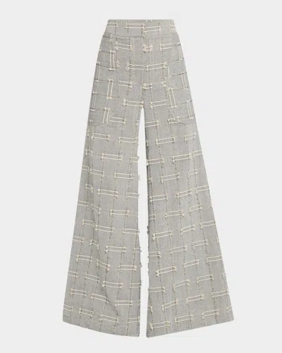 Jbq Oslo Wide-leg Pants In Blackoatmeal