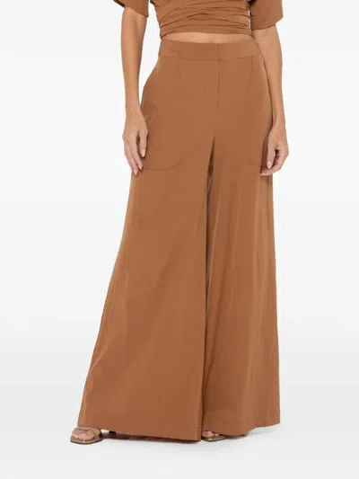 Jbq Oslo Wide-leg Palazzo Pants In Brown