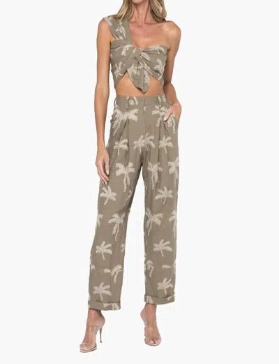 Jbq Palm Kai Pant In Khaki In Green