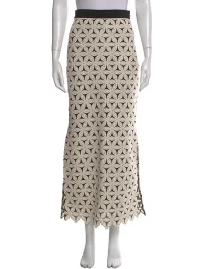 Pre-owned Jbq Printed Midi Length Skirt In Neutral