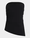 Jbq Royce Strapless Gathered Top In Black